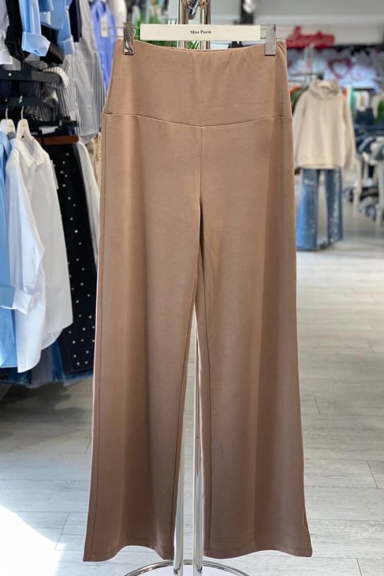 Beige Palazzo Pants Wide Leg High Waist - Brand: MISS POEM - Women & Kids, Baby Clothes Wholesale - Globality Store