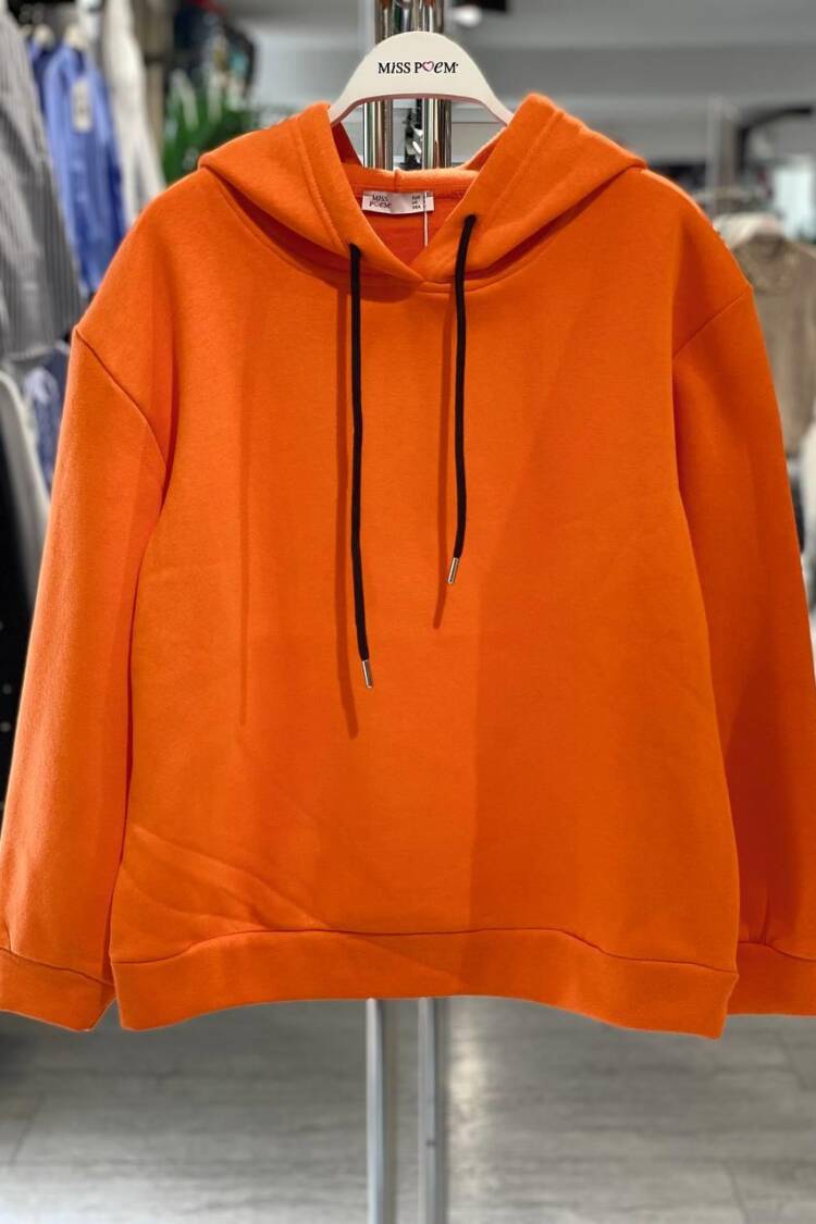 Sweatshirt With Hooded Neck And Oversized Fit - Brand: MISS POEM - Women & Kids, Baby Clothes Wholesale - Globality Store