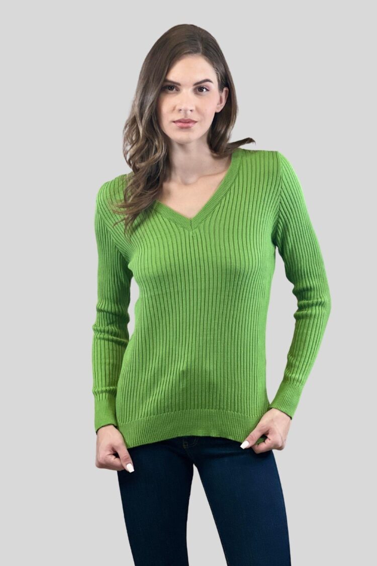 Slim Fit V-Neck Casual Sweater