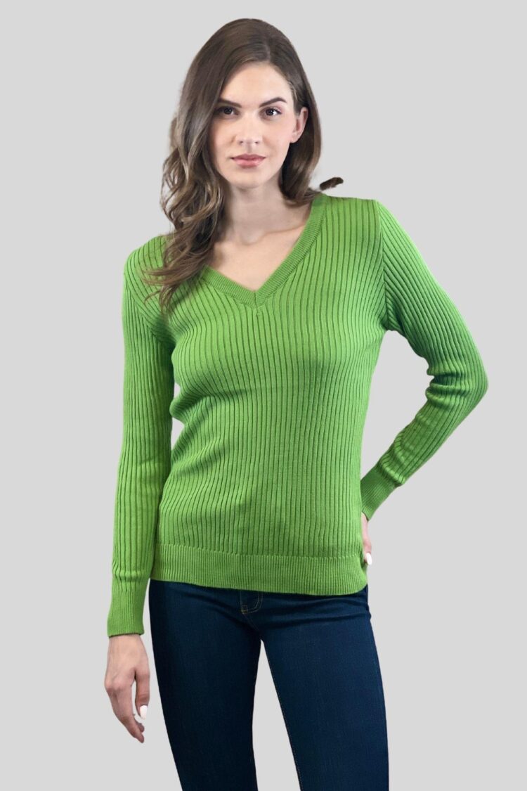 Slim Fit V-Neck Casual Sweater