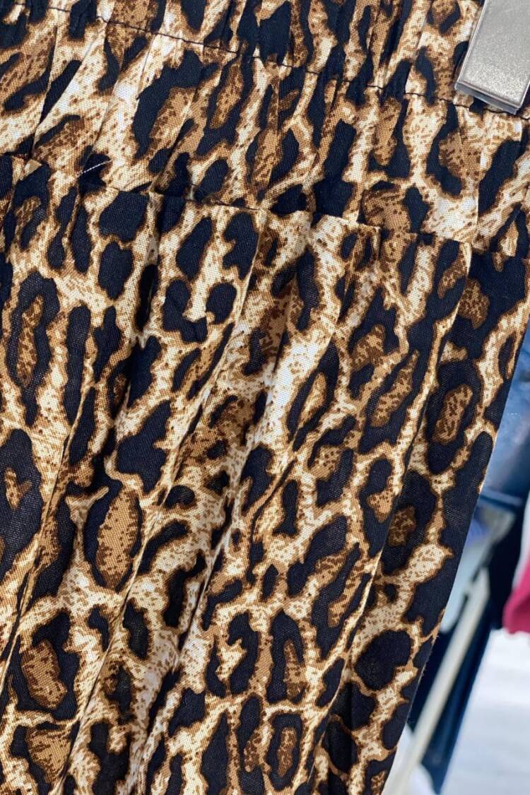 Brown Animal Print Palazzo Pants