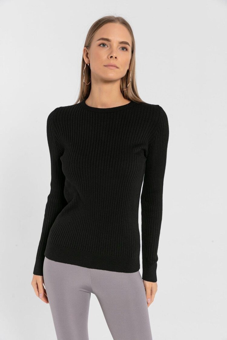 Sweater Slim Fit Long Sleeve Round Neck