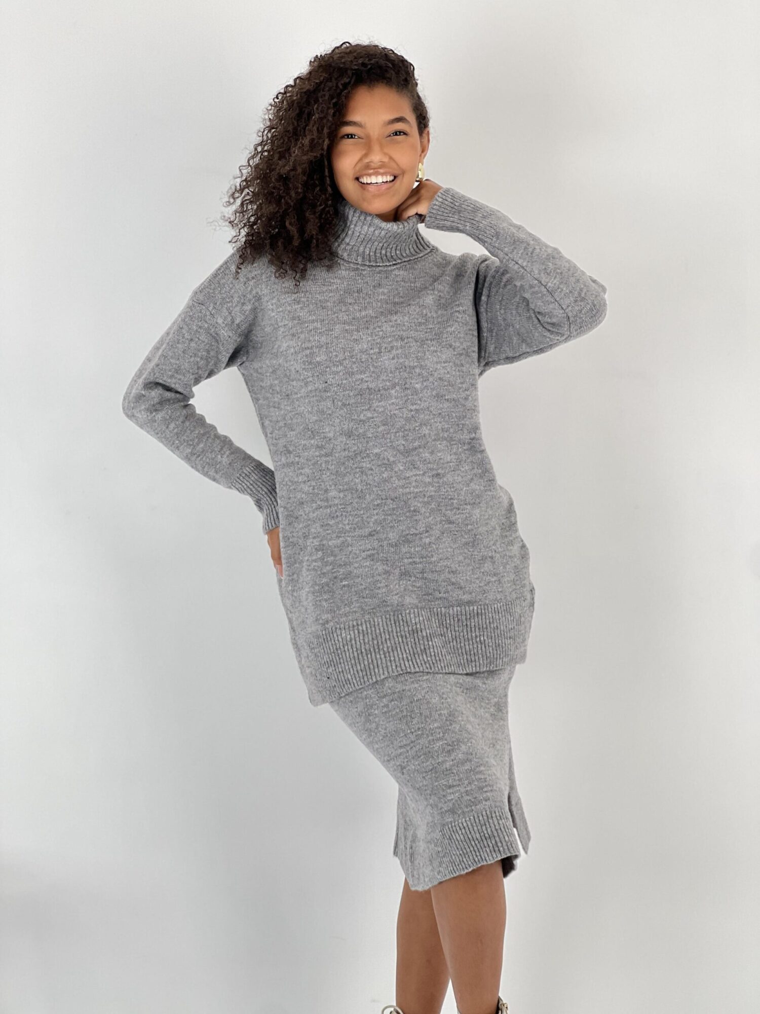Grey Elegant Casual Set - Brand: MISS POEM - Women & Kids, Baby Clothes Wholesale - Globality Store