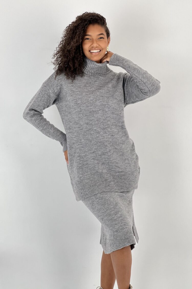 Grey Elegant Casual Set - Brand: MISS POEM - Women & Kids, Baby Clothes Wholesale - Globality Store