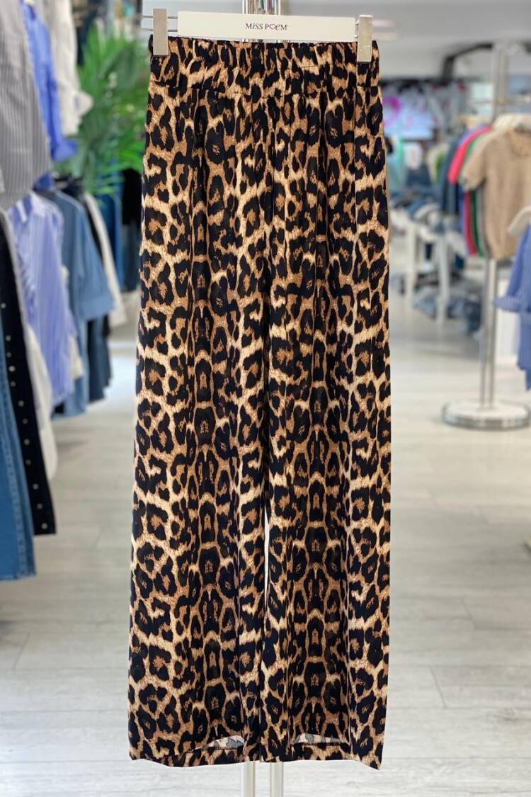 Leopard Print Palazzo Pants - Brand: MISS POEM - Women & Kids, Baby Clothes Wholesale - Globality Store