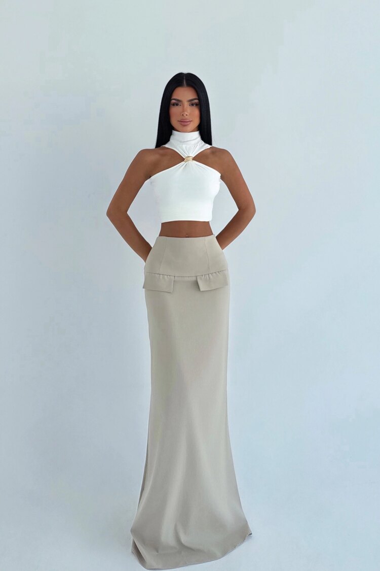 Mermaid Maxi Skirt With High Waist