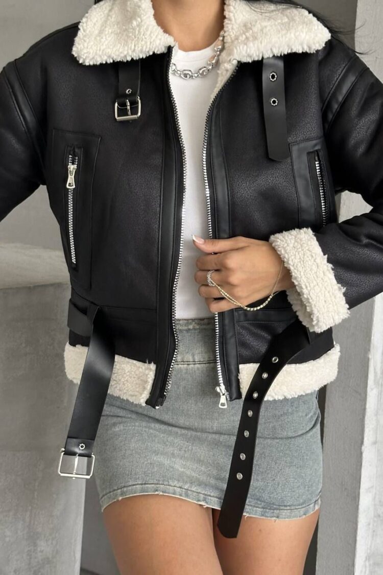Biker Jacket With Zipper Pockets