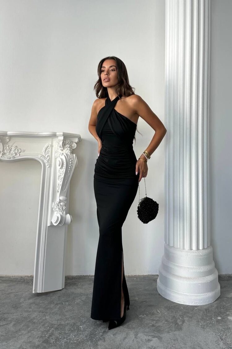 Elegant Sheath Dress With Halter Neck - Brand: My Jest Fashion - Women & Kids, Baby Clothes Wholesale - Globality Store