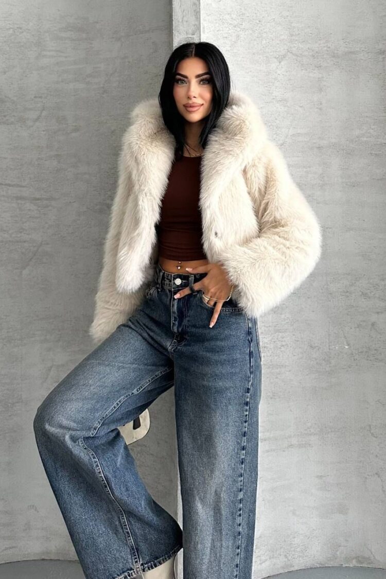 Beige Fur Jacket