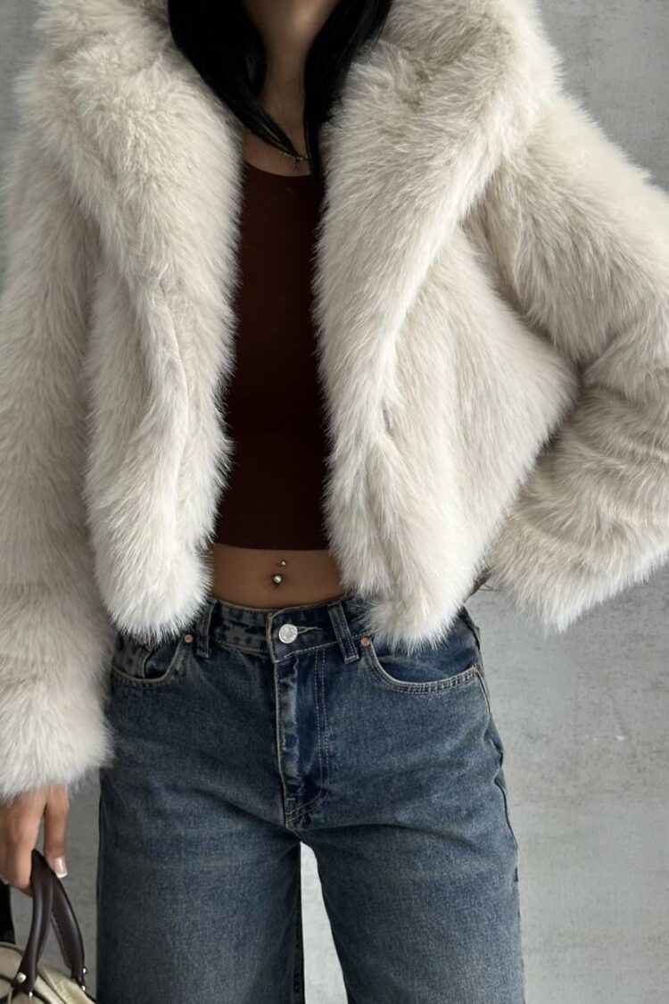 Beige Fur Jacket