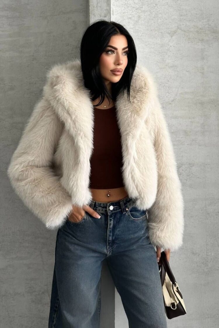 Beige Fur Jacket