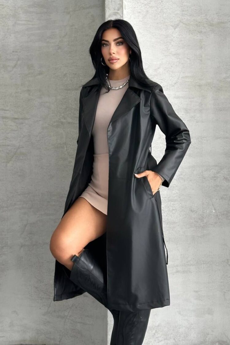 Trenchcoat - Elegant Single-Breasted Notched Collar - Brand: My Jest Fashion - Women & Kids, Baby Clothes Wholesale - Globality Store