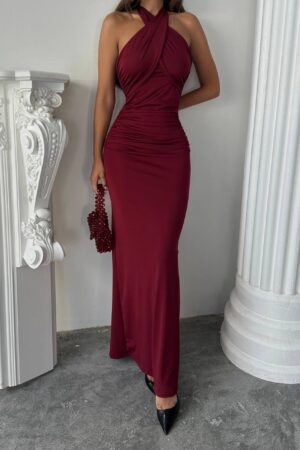 Sheath Dress With Halter Neck - Brand: My Jest Fashion - Women & Kids, Baby Clothes Wholesale - Globality Store
