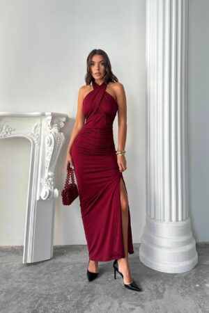 Sheath Dress With Halter Neck - Brand: My Jest Fashion - Women & Kids, Baby Clothes Wholesale - Globality Store