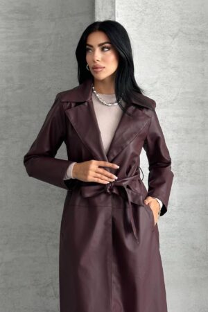 Brown Trenchcoat - Elegant Vintage Wrapover Coat - Brand: My Jest Fashion - Women & Kids, Baby Clothes Wholesale - Globality Store
