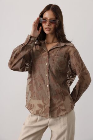 Floral Buttoned Shirt With Long Sleeves - Brand: Reyon - Women & Kids, Baby Clothes Wholesale - Globality Store