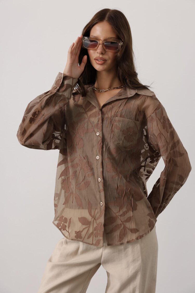 Floral Buttoned Shirt With Long Sleeves