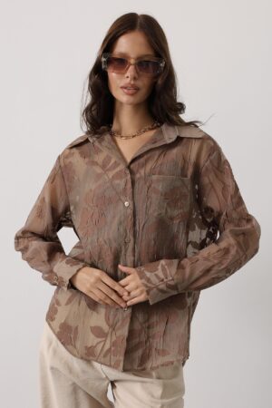 Floral Buttoned Shirt With Long Sleeves - Brand: Reyon - Women & Kids, Baby Clothes Wholesale - Globality Store