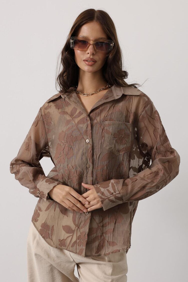 Floral Buttoned Shirt With Long Sleeves