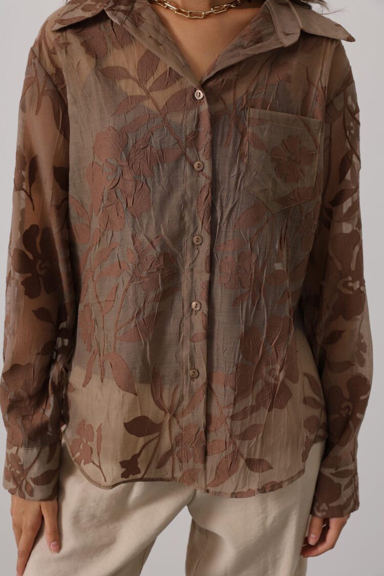 Floral Buttoned Shirt With Long Sleeves