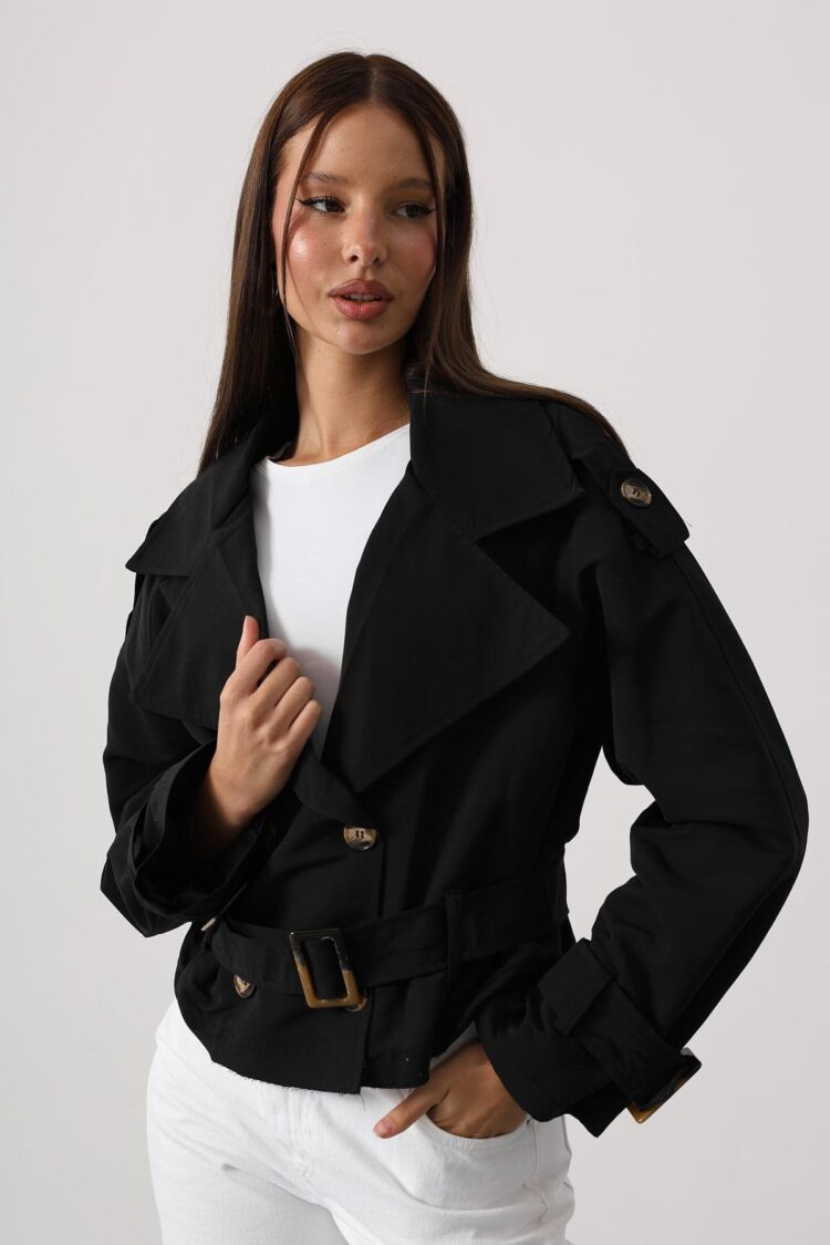 Trenchcoat Single-Breasted With Notched Collar