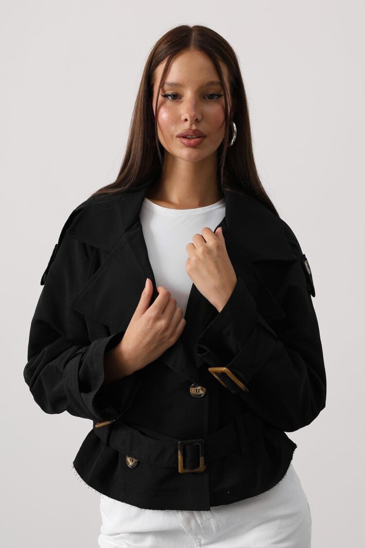 Trenchcoat Single-Breasted With Notched Collar