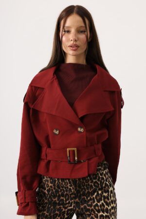 Trenchcoat Double-Breasted Elegant Coat - Brand: Reyon - Women & Kids, Baby Clothes Wholesale - Globality Store