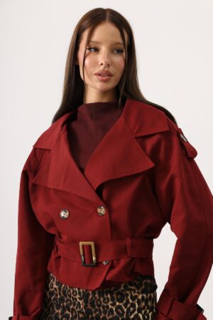 Trenchcoat Double-Breasted Elegant Coat - Brand: Reyon - Women & Kids, Baby Clothes Wholesale - Globality Store