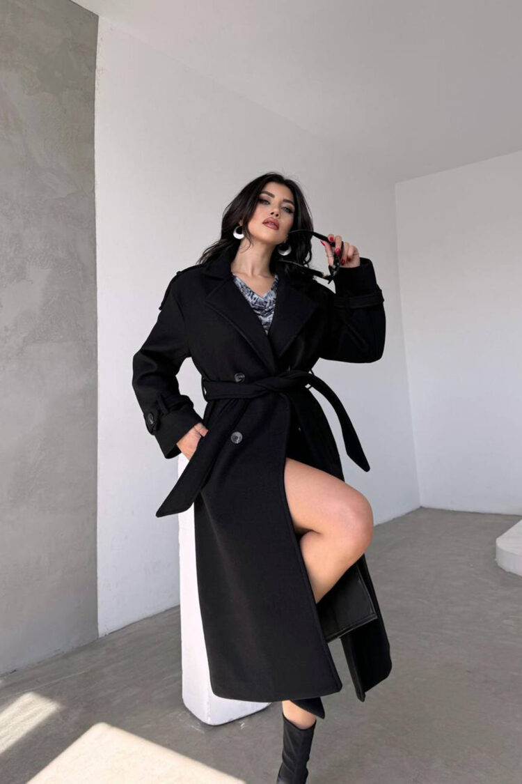 Elegant Double-Breasted Coat - Brand: Mode Roy - Women & Kids, Baby Clothes Wholesale - Globality Store