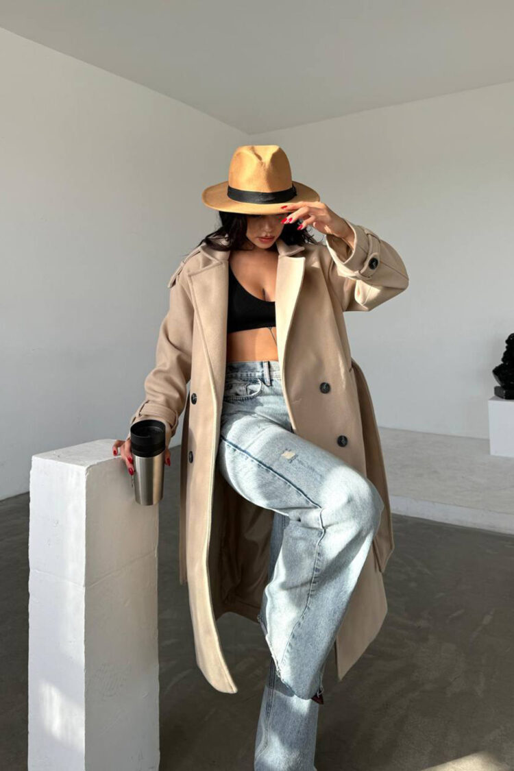 Elegant Double-Breasted Wrapover Coat - Brand: Mode Roy - Women & Kids, Baby Clothes Wholesale - Globality Store