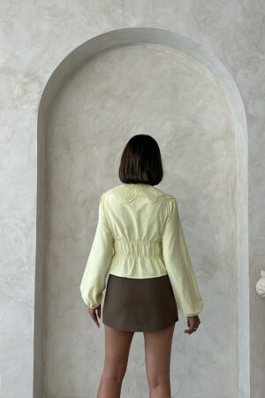 Fitted Casual Blouse With Long Straight Sleeves - Brand: Topshow - Women & Kids, Baby Clothes Wholesale - Globality Store