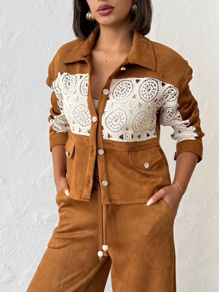 Patchwork Casual Overshirt Jacket