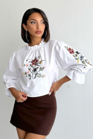 Floral Boho Blouse With Ruffle 3/4 Sleeves - Brand: Topshow - Women & Kids, Baby Clothes Wholesale - Globality Store