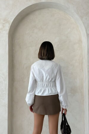 White Casual Elegant Vintage Blouse - Brand: Topshow - Women & Kids, Baby Clothes Wholesale - Globality Store