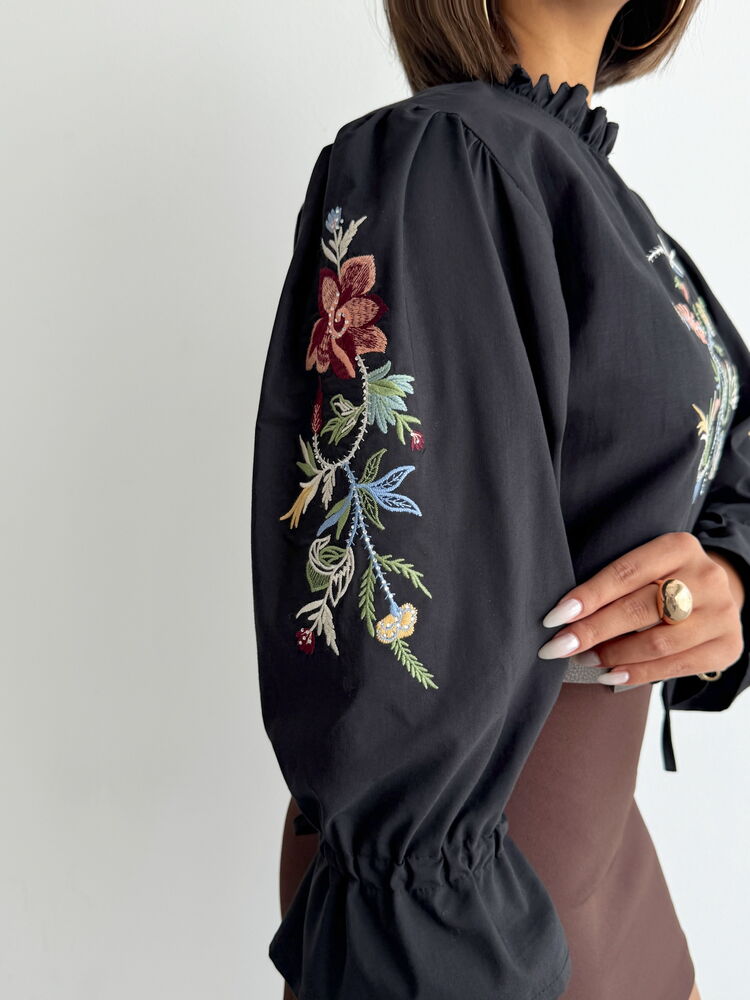 Boho Ruffle Sleeve Floral Blouse