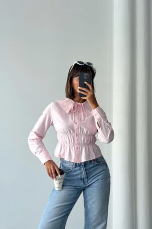 Blouse Elegant Fitted Round Neck Long Sleeve - Brand: Topshow - Women & Kids, Baby Clothes Wholesale - Globality Store