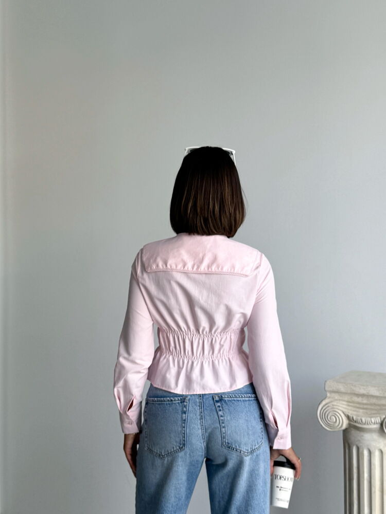 Blouse Elegant Fitted Round Neck Long Sleeve