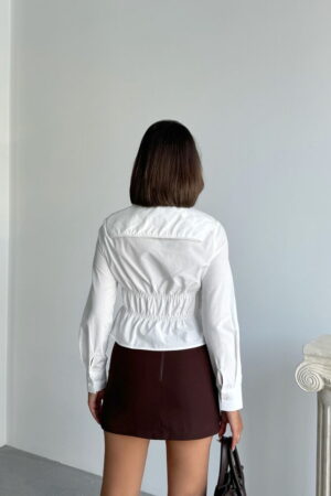 White Elegant Fitted Blouse With Long Sleeves - Brand: Topshow - Women & Kids, Baby Clothes Wholesale - Globality Store
