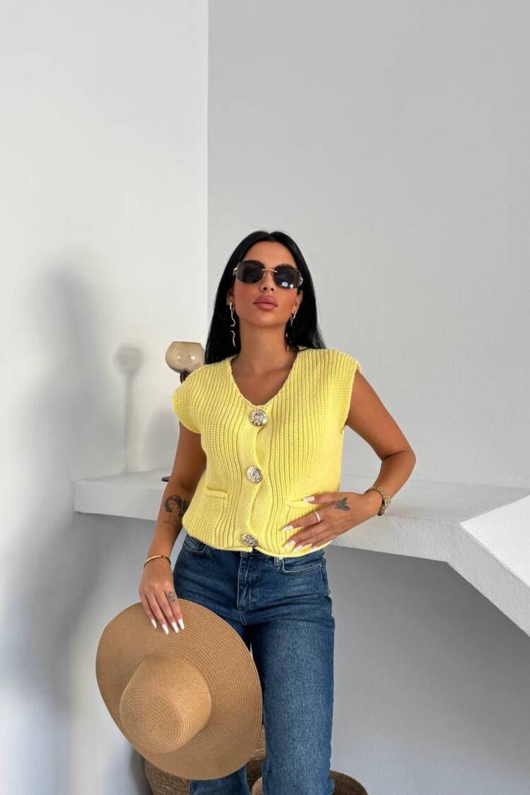 Sleeveless Casual Cardigan With Flap Pockets - Brand: My Jest Fashion - Women & Kids, Baby Clothes Wholesale - Globality Store