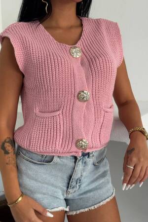 Cardigan With Flap Pockets And Button Closure - Brand: My Jest Fashion - Women & Kids, Baby Clothes Wholesale - Globality Store