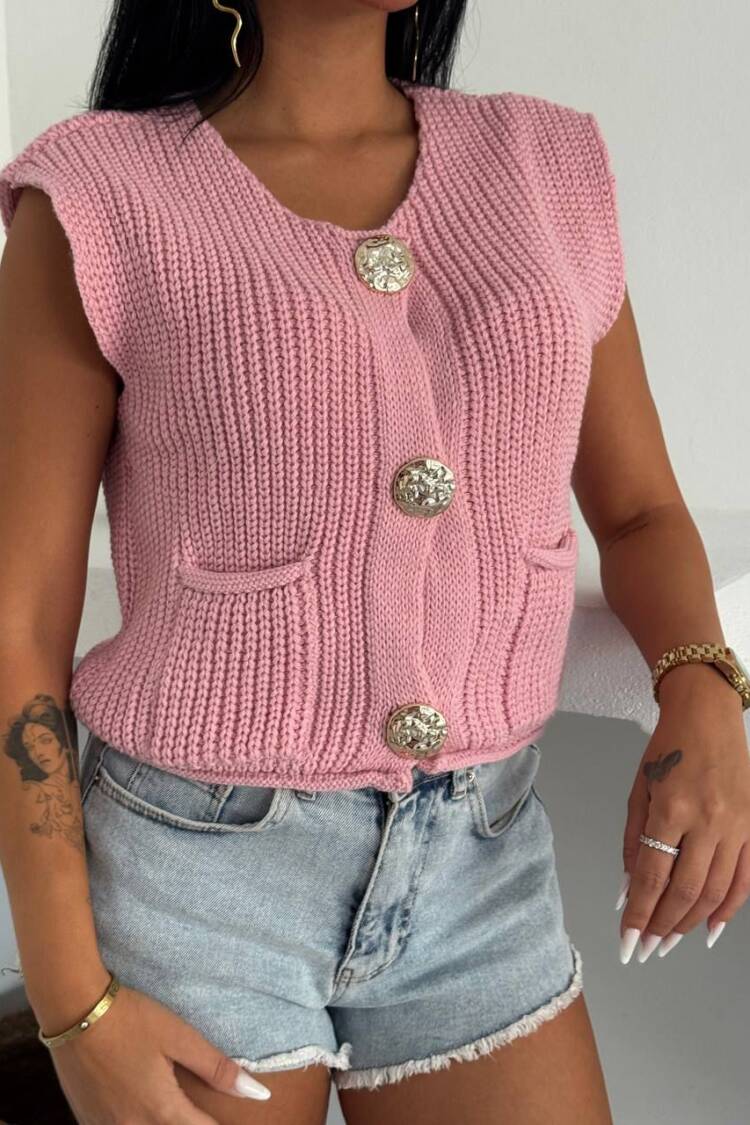 Cardigan With Flap Pockets And Button Closure - Brand: My Jest Fashion - Women & Kids, Baby Clothes Wholesale - Globality Store