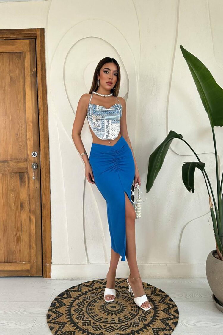 Slit Skirt - Brand: Elisa - Women & Kids, Baby Clothes Wholesale - Globality Store