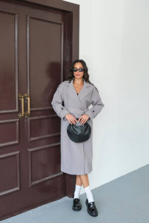 Oversized Notched Collar Coat - Brand: Mode Roy - Women & Kids, Baby Clothes Wholesale - Globality Store