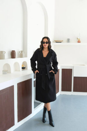 Elegant Double-Breasted Coat - Brand: Mode Roy - Women & Kids, Baby Clothes Wholesale - Globality Store