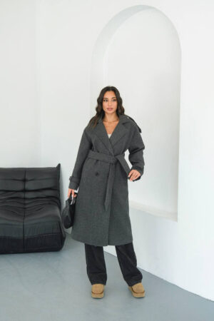 Shoulder Detailed Cashmere Coat - Brand: Mode Roy - Women & Kids, Baby Clothes Wholesale - Globality Store