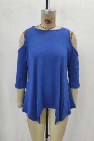 Blue Casual Sexy Blouse - Brand: Janes - Women & Kids, Baby Clothes Wholesale - Globality Store
