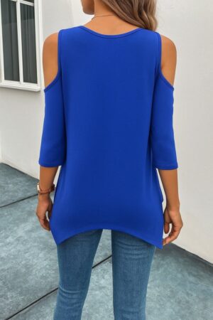 Blue Casual Sexy Blouse - Brand: Janes - Women & Kids, Baby Clothes Wholesale - Globality Store