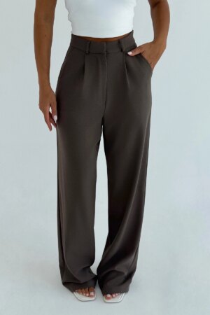 Gray High-Waisted Trousers - Brand: EYYO ATELIER - Women & Kids, Baby Clothes Wholesale - Globality Store