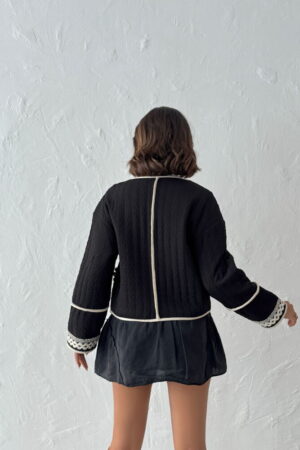 Black Ethnic Shacket Jacket With V-Neck Collar - Brand: Topshow - Women & Kids, Baby Clothes Wholesale - Globality Store