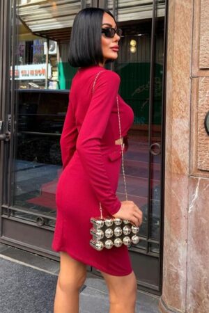 Bodycon Dress With Long Sleeves - Brand: Sobe Istanbul - Women & Kids, Baby Clothes Wholesale - Globality Store